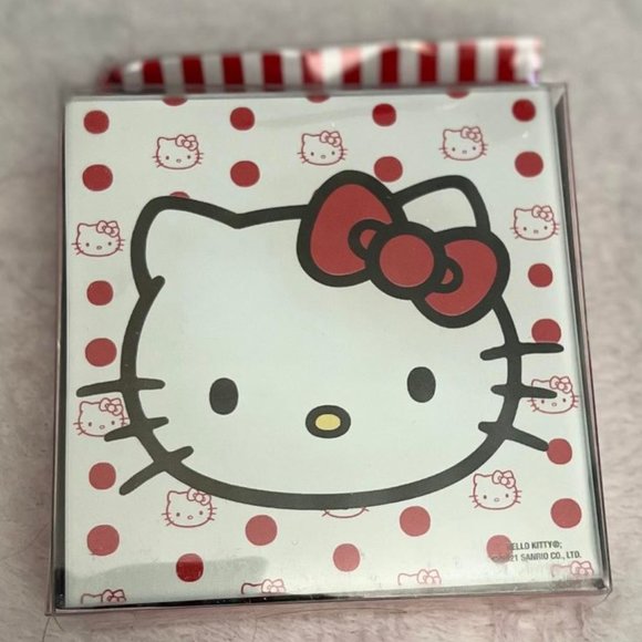 Hello Kitty Sanrio Red Bow Glass Coasters - Picture 2 of 5